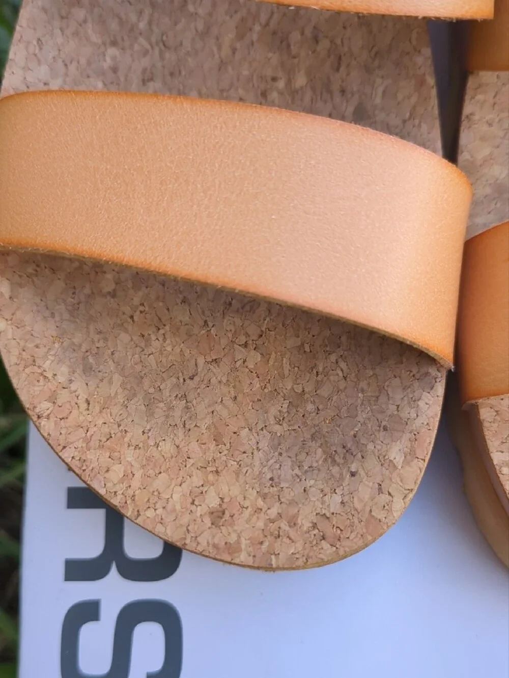 Dream Pairs Light Tan Double-Strap Cork Sandals